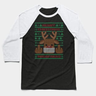 Ugly Sweater Reindeer Baseball T-Shirt